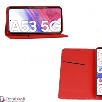 Telone atverčiamas dėklas - raudonas (telefonams Samsung A53 5G)